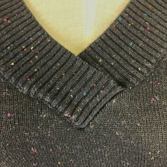 Royal Robbins XS Black Sweater Dress Multi-Colored Specks Art To Wear Nordic - Picture 5 of 7